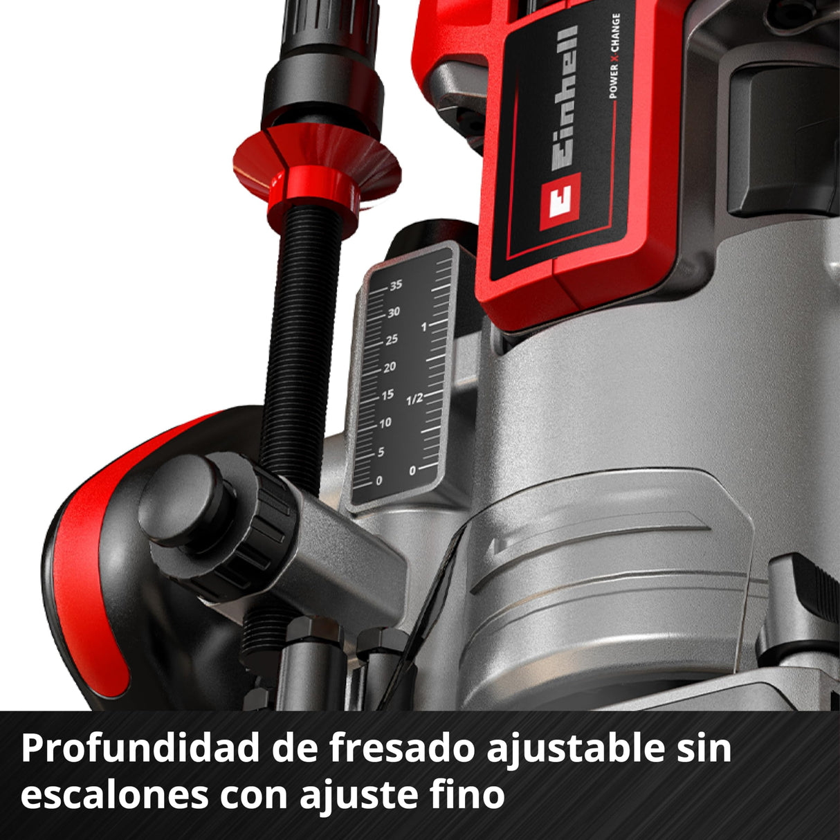 Einhell Professional Fresa superior con batería TP-RO 18 Li BL-Solo Power X-Change (18 V, altura de carrera 35 mm, motor sin escobillas, incl. tope paralelo, sin batería ni cargador)