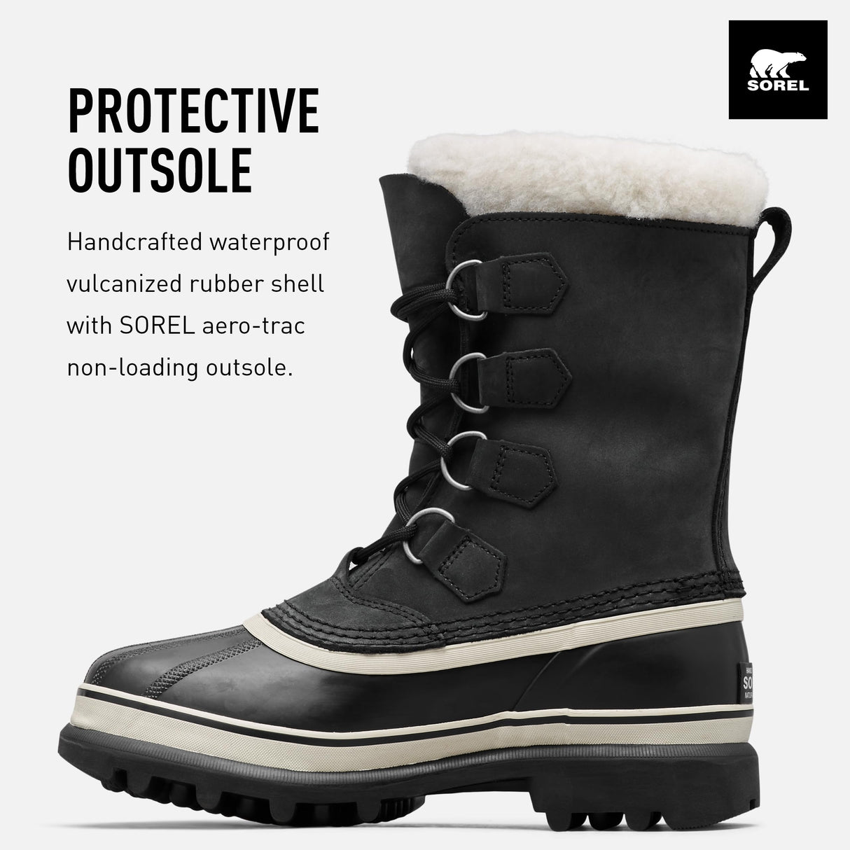 Sorel Caribou WP, Botas para nieve impermeables, Mujer, Black Stone, 38.5 EU