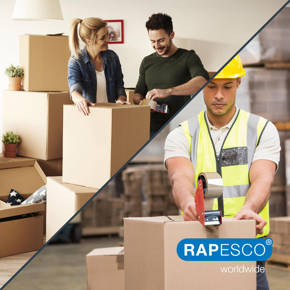 Rapesco 1743 Confección Business: 48 Rollos de Cinta de Embalaje Resistente, 50 mm x 60 m, Marrón