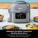 Ninja Speedi Olla rápida, Freidora de aire y Multifunción, 5,7L, comidas para 4 en 15 minutos, Freír con aire, Vapor, Parrilla, Hornar, Asar, Sellar, Cocción lenta y más, en gris, ON400EU