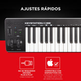 M-Audio Keystation 49 MK3 - Teclado Controlador MIDI USB Compacto de 49 teclas con controles asignables, ruedas de cambio de tono/modulación, conectividad Plug-and-Play (Mac/PC) y software incluida