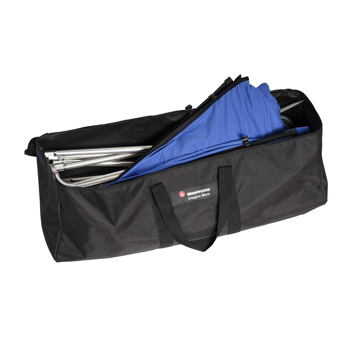Manfrotto Chroma Key FX MLBG4301KB - Kit de fondo de 4 x 2,9 m, color azul, gran área de trabajo, configuración ultrarrápida, kit reutilizable, ideal para sesiones de localización, bolsa de transporte