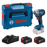Bosch Professional 18V System llave de impacto a batería GDS 18V-350 (kit con 2 baterías de 4,0 Ah + GAL 1840, L-BOXX)