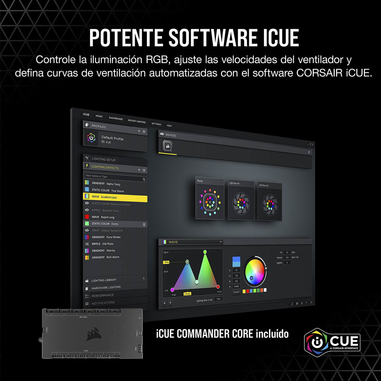 Corsair iCUE H170i ELITE CAPELLIX Refrigeración Líquida de CPU 33 LED RGB CAPELLIX Ultrabrillantes, Radiador 420mm, Tres Ventiladores PWM de Magnética de 140 mm, iCUE COMMANDER CORE Incluido Negro