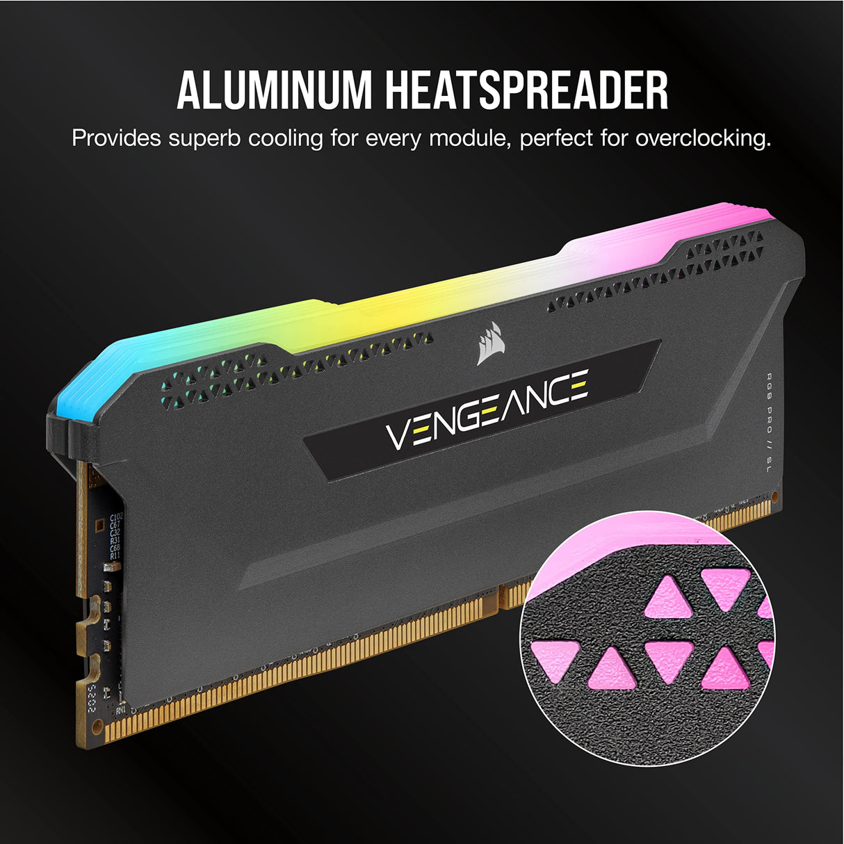 Corsair Vengeance RGB Pro SL 64GB (2x32GB) DDR4 3600 MHz C18 Módulos de Memoria de Alto Rendimiento (Iluminación Dinámicaa RGB, Tiempos de Respuesta Reducidos) Negro