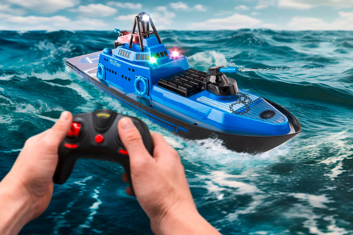 Carson 500108049 Barco RC 2.4G 100% RTR - Barco teledirigido para niños y Adultos, Incluye Mando a Distancia