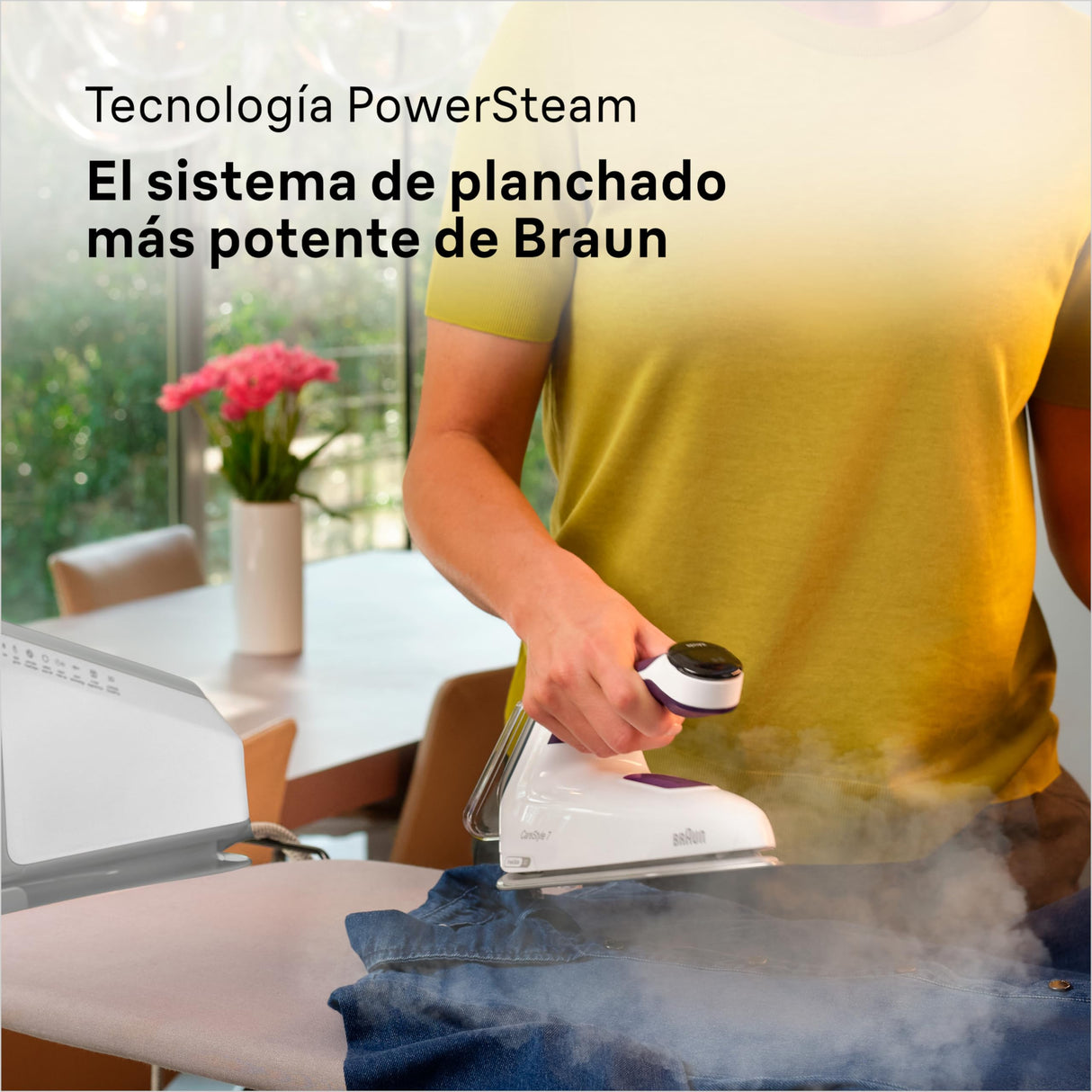 Braun CareStyle 7 IS7266VI, Plancha con Generador de Vapor Profesional, FreeGlide 3D, iMode e iCare, Planchado Vertical, Ultimate FastClean, Apagado Automático, Depósito Extraíble 2 L, 2700W, Violeta