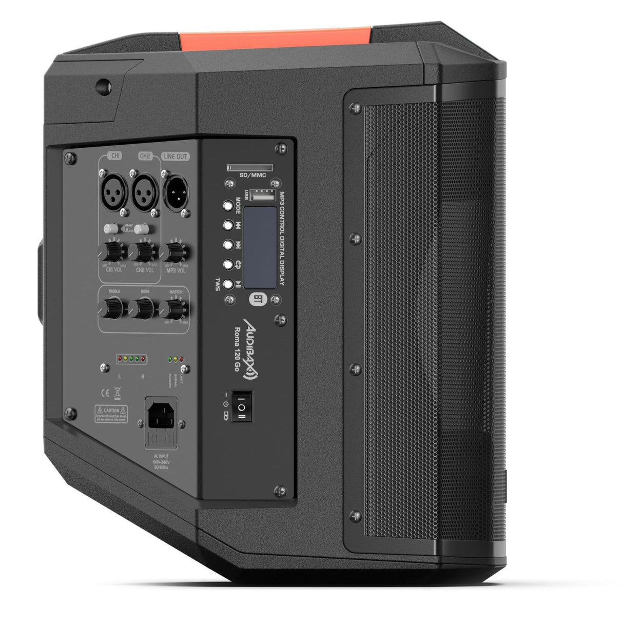 Audibax Roma 120 Go Sistema PA Portátil Bluetooth con Batería Recargable 6.5" 120W