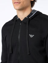 Emporio Armani Iconic Terry Sweater Hombre, Negro (Black), XL