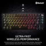 Corsair K65 Plus Wireless 75% RGB Teclado mecánico para Juegos Intercambiable en Caliente – Conmutadores táctiles pre-lubricados MLX Fusion – Dos Capas de amortiguación de Ruido – Teclas PBT –