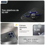 Motorola Edge 70 24GB (12GB+12GB RAM Boost)/512GB Gadget Grey, España. Diseño increíblemente Fino. Pantalla Super HD de 6,7". Triple cámara 50MP con Moto ai. 4800 mAh. Durabilidad de Grado Militar