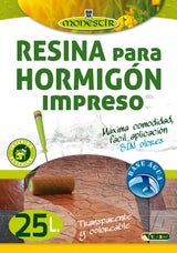 Monestir - RESINA HORMIGON IMPRESO (Fórm. Agua) - 25 Litros