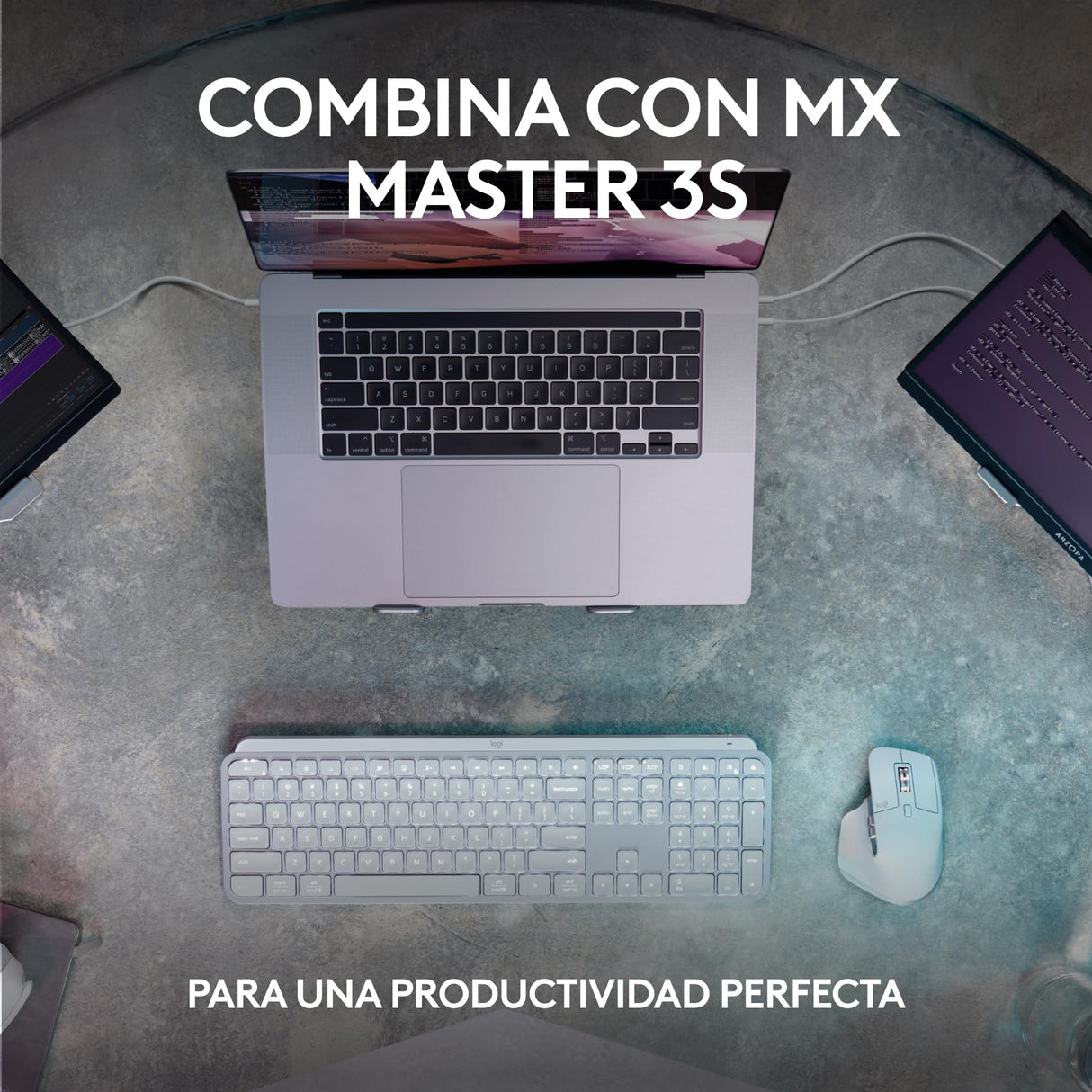 Logitech MX Keys S Teclado inalámbrico, Perfil Bajo, Escritura Fluida Precisa Silenciosa, Teclas Programables, Iluminación, Bluetooth, Carga USBC, QWERTYEspañol