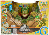 Fisher-Price Imaginext Jurassic World Thrash Attack Dilophosaurus, Dinosaurio de Juguete Extragrande con Luces y Sonidos Que Lanza proyectiles, Regalo para niños y niñas +3 años, HVY16
