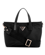 GUESS Latona Tote, Mini Bolso Cruzado para Mujer, Black, Talla única