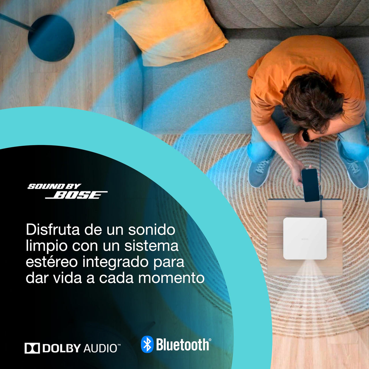 Epson Lifestudio Pop EF-61W Blanco Diamante Proyector Inteligente portátil, Sound by Bose, Google TV, Full HD, Uso Interior/Exterior, garantía de 5 años*