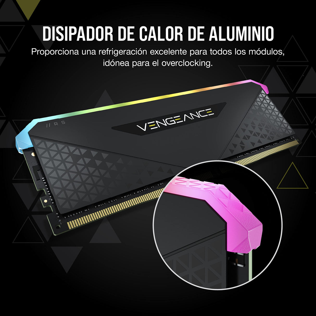 Corsair Vengeance RGB RS 64GB (2x32GB) DDR4 3600MHz C18 Memoria de Sobremesa (Iluminación Dinámica RGB, Tiempos de Respuesta Reducidos, Compatible con Intel & AMD 400/500 Series) Negro