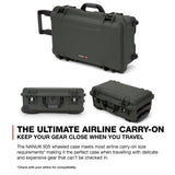 Nanuk 935 - Funda rígida Impermeable con Ruedas y Divisor Acolchado, Color Verde Oliva