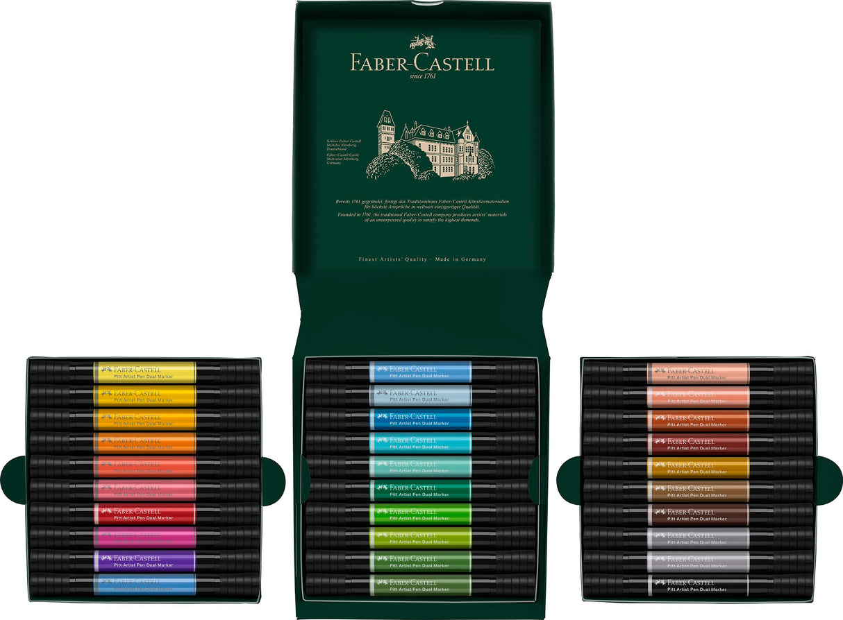 Faber-Castell - 162030 Pack 30 Colores Pitt Artist Pen Dual Marker - Tinta China.