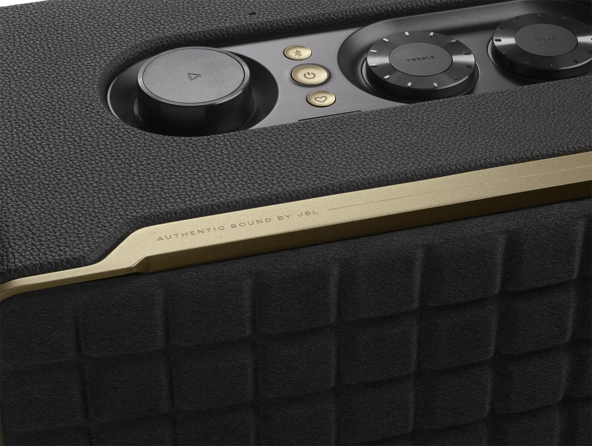 JBL Authentics 300, altavoz inteligente portátil, con tecnología Bluetooth, Wi-Fi integrado y asistente de voz, negro, Enchufe EU (tipo C)