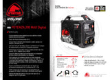 Equipo electrónico para soldadura por arco eléctrico de toda clase de electrodo recubierto. POTENZA 200 MAX Digital STAYER