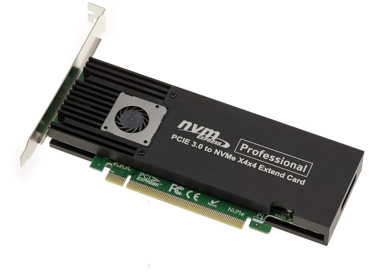 Kalea-INFORMATIQUE Tarjeta controladora M2 PCIe 3.0 x16 para 4 Unidades SSD M.2 NVMe M Key. Perfil Alto y bajo. Conjunto de Chips ASM2824.