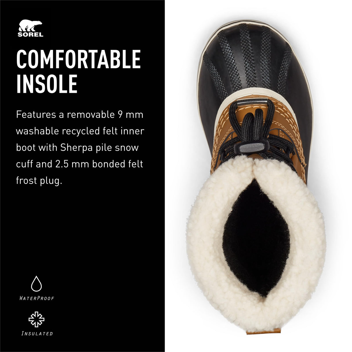 Sorel Yoot Pac TP Boot WP, Botas de nieve impermeables, Unisex niños, mesquite Youth Collection 2024, 38 EU