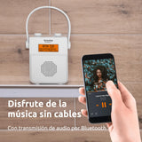 TechniSat DIGITRADIO 30 - Radio de Ducha Impermeable Dab+ (FM, Radio Digital Dab, batería integrada, Bluetooth, Resistente al Agua IPX5, Despertador, Memoria Favorita, Conector para Auriculares)