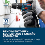 Bosch Professional 12V System GSB 12V-15 - Taladro percutor a batería (30 Nm, 1300 rpm, 2 baterías x 2.0 Ah, set 39 accesorios, en maletín de lona) - Amazon Exclusive