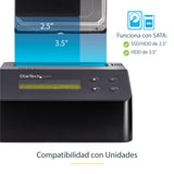 StarTech.com Borrador Autónomo USB 3.0 de 1 Bahía para Discos Duros o SSDs, USB 3.0 a SATA II (3 Gbps), TAA, 9 Modos de Borrado, Pantalla LCD, Sanitizador, Puerto DB-9 de Impresora (SDOCK1EU3P)