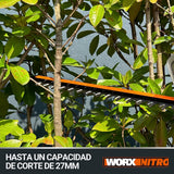 WORX Cortasetos Profesional WG286E.9 Nitro 40 V - Corte preciso Incluso en ángulos difíciles - Motor sin escobillas - Longitud de Corte 58 cm - Distancia Entre Dientes 27 mm - Sin batería ni Cargador