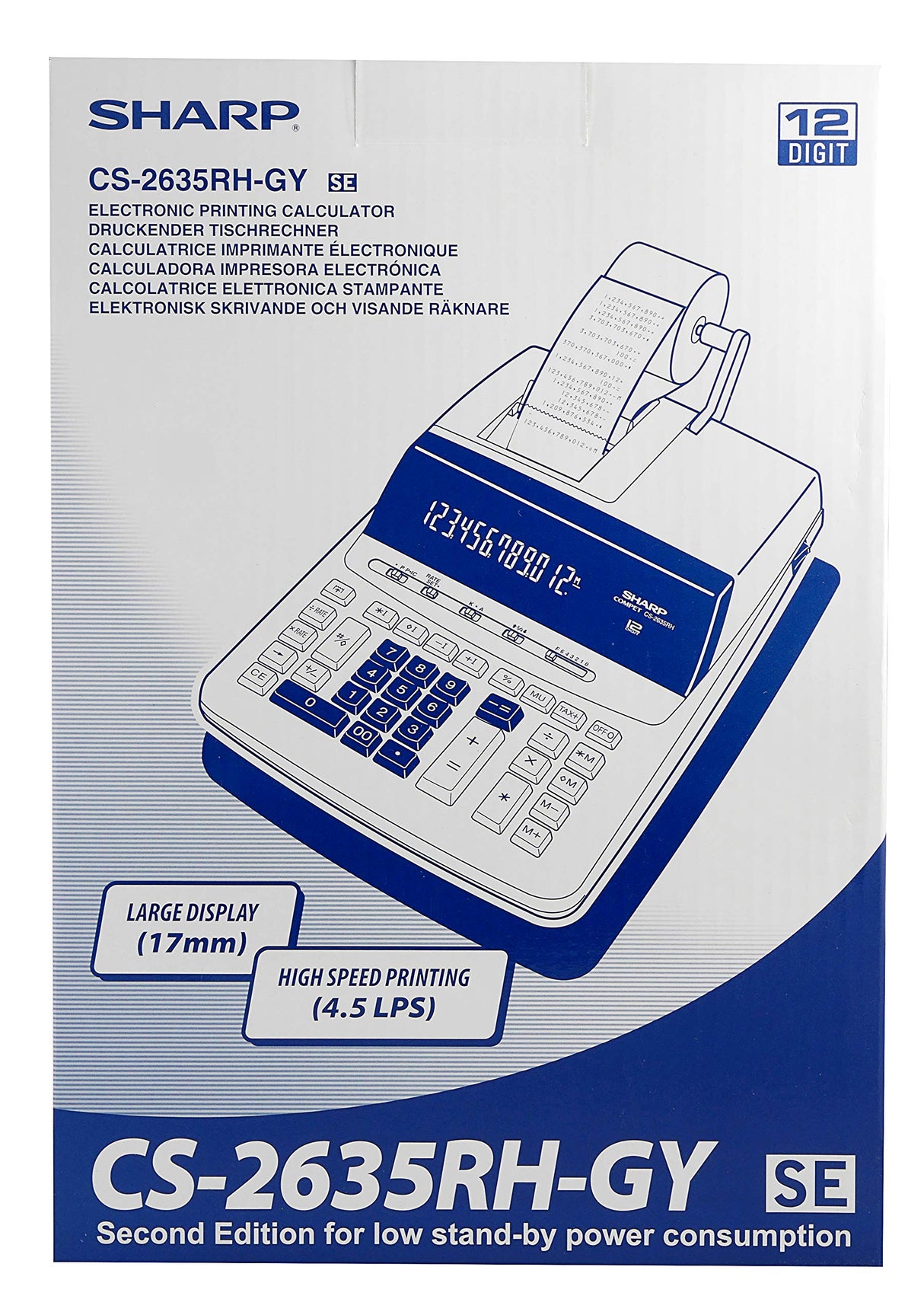 Sharp CS2635RHGYSE - Calculadora con impresora