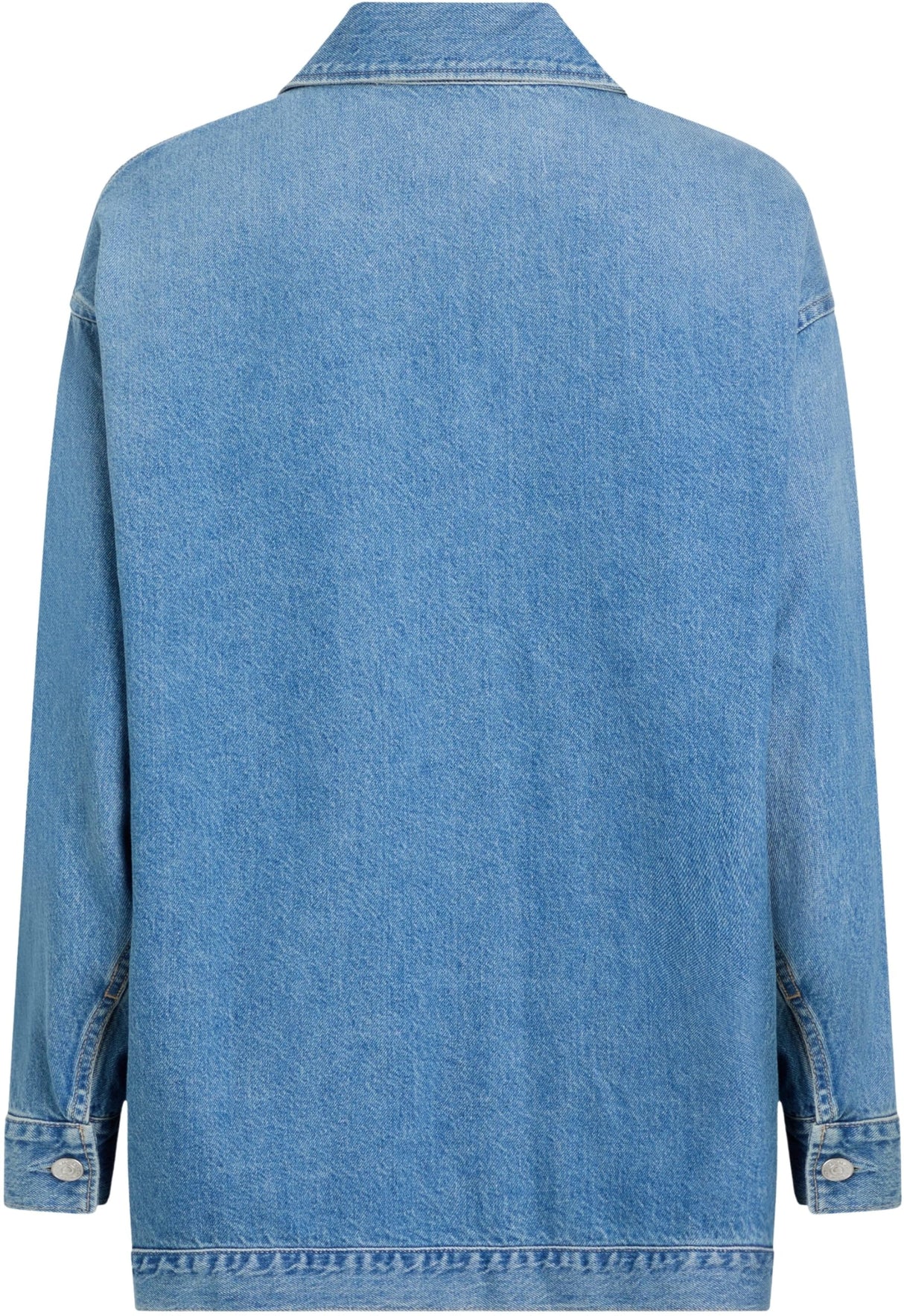 Calvin Klein Cazadora vaquera Mujer Denim Overshirt Oversized, Azul (Denim Light), M