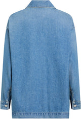Calvin Klein Cazadora vaquera Mujer Denim Overshirt Oversized, Azul (Denim Light), M