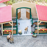 Schleich 42195 Caballeriza con Caballos y Accesorios, a Partir de 3 años, Farm World - playset, 96 Piezas