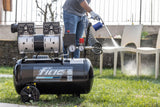 FIAC Compresor de Aire Móvil Silencioso SUPERSILENT 24, Sin Aceite, Presión Máxima 8 Bar, 1 Hp, Tanque de 24 Litros, Nivel sonoro 58 dB LpA