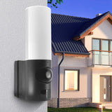 AVIDSEN HomeCam Spotlight - Cámara de vigilancia Inteligente para Exteriores, con lámpara LED integrada, aplicación para Smartphone, sin suscripción, WiFi, detección de Movimiento, visión Nocturna,