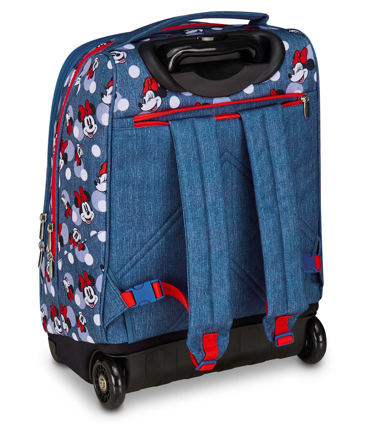 Seven Minnie Big Trolley Escuela Fija, Azul Denim, 2 en 1, Doble Uso, Trolley y Mochila, Escuela Primaria, Niña, azul (blu denim), Blu Denim, Casual