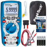 PeakTech 3441 – Multímetro digital RMS con 60,000 recuentos, multímetro de mano profesional para cables eléctricos, TUV/GS, medidor de voltaje, probador de continuidad - CAT III 1000V