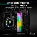 Corsair Vengeance RGB DDR5 64GB (2x32GB) 6400MHz C32 Intel Memoria per Desktop (Regulación de Voltaje a Bordo, Perfiles XMP 3.0 Personalizados, Factor de Forma Compacto, Optimizadas para Intel) Negro
