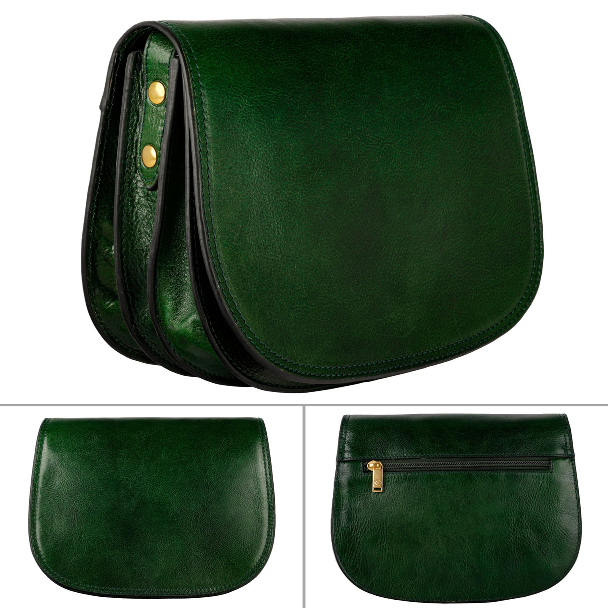 Time Resistance Bolso Bandolera de Cuero para Mujer - Tipo Mensajero con Cuero de Vachetta, Hecho a Mano en Italia - Ideal para Llevar Todo lo que Necesitas