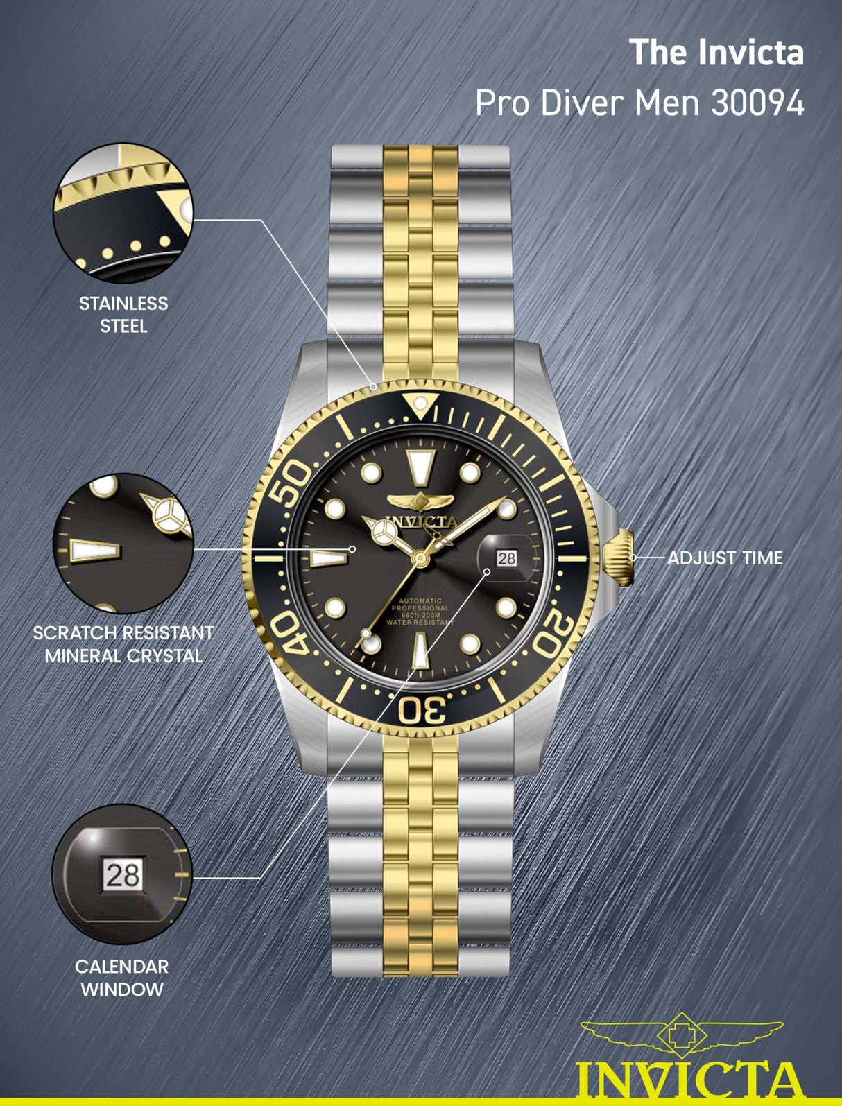 Invicta Pro Diver Reloj Automático para Hombre de acero inoxidable - 42mm