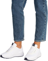 Tommy Hilfiger Low Profile Sneaker Hombre Lightweight Knit Calzado Deportivo, Blanco (White), 43