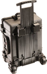 Peli 1560M Maleta Robusta con Ruedas Todo Terreno y asa Telescópica, IP57 estanca e Impermeable al Polvo, 44L de Capacidad, Fabricada en EE.UU., sin Espuma, Color Negro