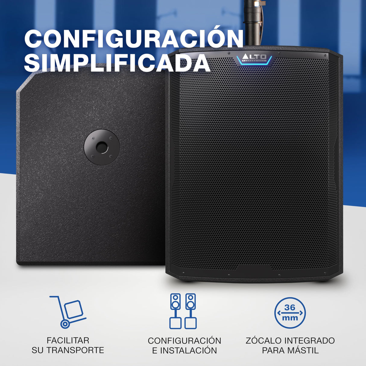 ALTO TS18S Subwoofer 2500W 18 Pulgadas Altavoz Autoamplificado, 6 Modos DSP, Fácil Configuración, 137dB, Bobina de Voz 3 Pulgadas, Graves de Superior Calidad