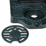 Relaxdays Pie, Diseño Antiguo con Ángel, Grifo y Lavabo, 83 x 39 x 33 cm, Fuente Jardín, Patio, Gris/Verde, Latón, Aluminio