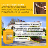 SIKA - Aceite de desencofrado - Sika Desencofrante EN amarillo - Para todo tipo de encofrados - Ideal para encofrados de madera - Listo para usar - 25 L