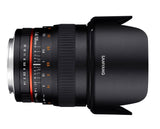 Samyang F1111109101 - Objetivo fotográfico DSLR para Micro Cuatro Tercios (Distancia Focal Fija 50mm, Apertura f/1.4-22 AS UMC, diámetro Filtro: 77mm), Negro