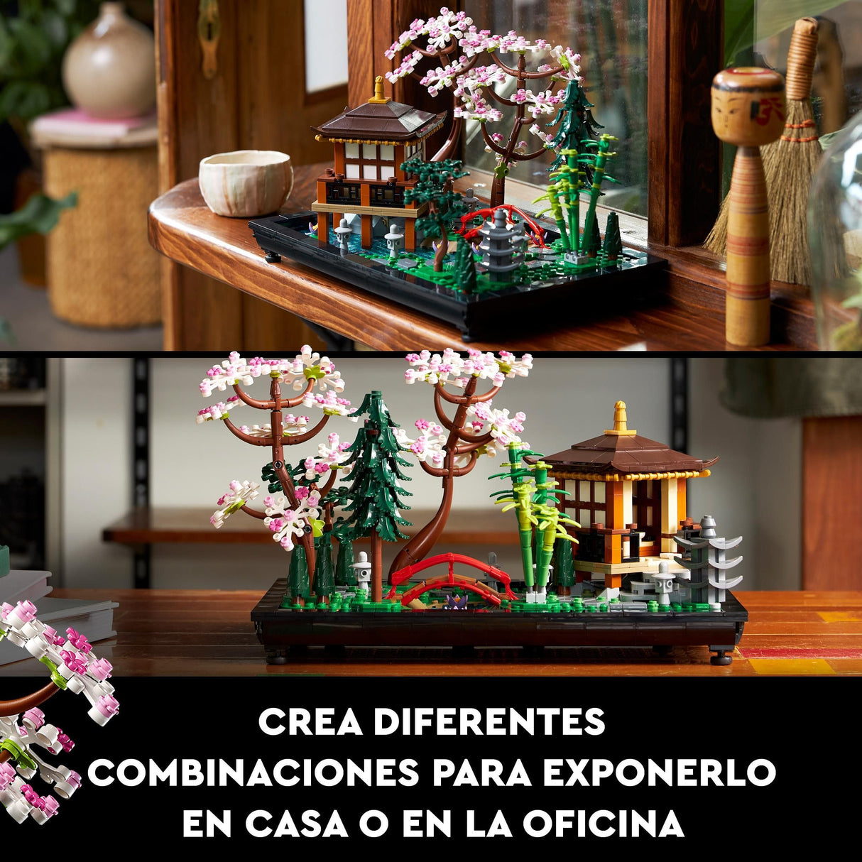 LEGO 10315 Icons Jardín Meditativo, Jardín Zen Botánico para Adultos con Flores de Loto, Decoración de Escritorio Personalizable, Inspirado en Tradiciones Japonesas, Regalo de Jardinería Mindfulness