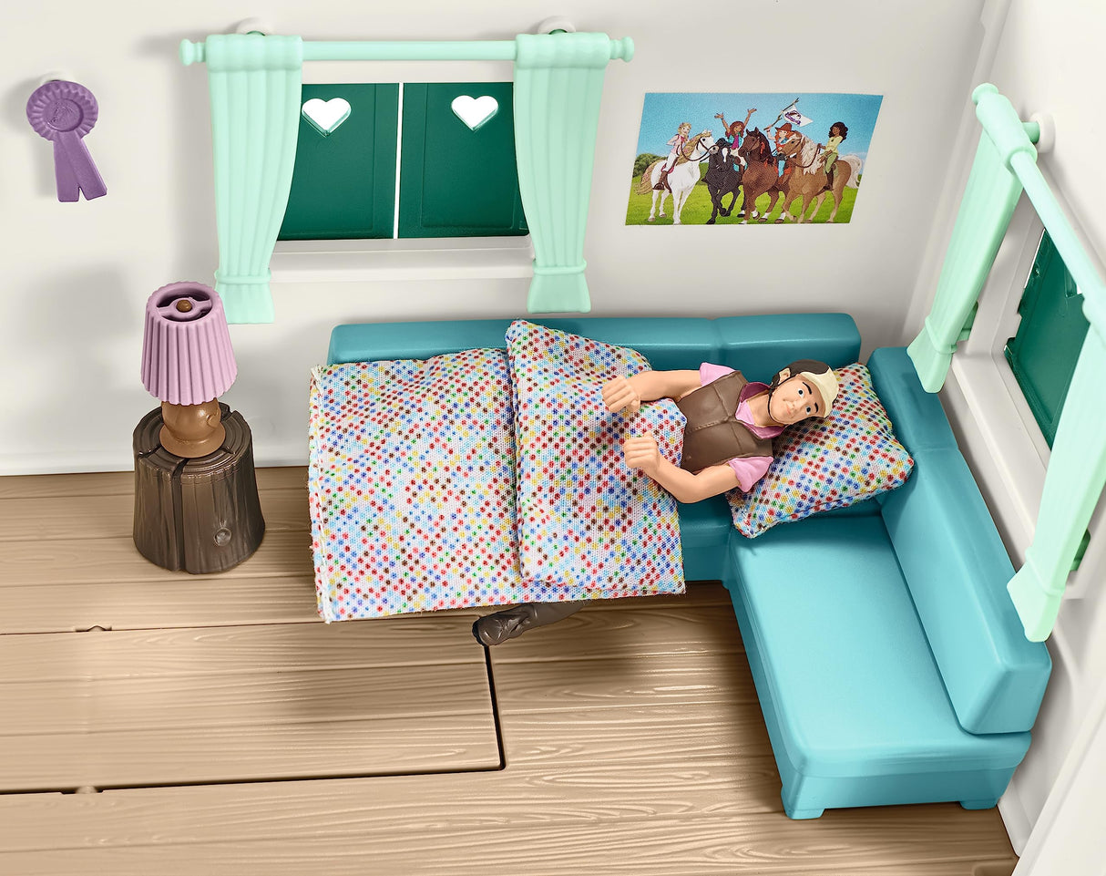 Schleich 72205 Acampada con la Caravana, a Partir de 5 años, Horse Club - playset, 73 x 23 x 23 cm